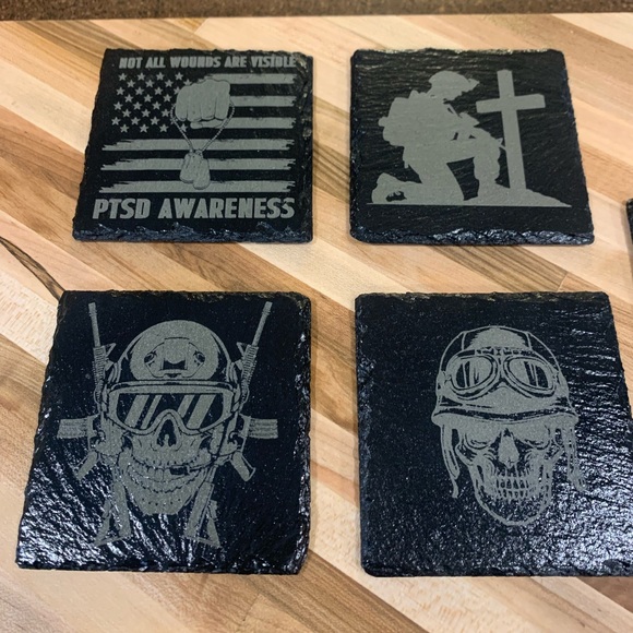 Slate coasters - Picture 9 of 11